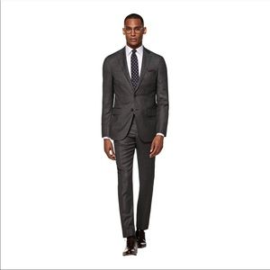 SuitSupply Sienna 2 Piece Suit Dark Graphite Gray Vitale Barberis Canonico 42R